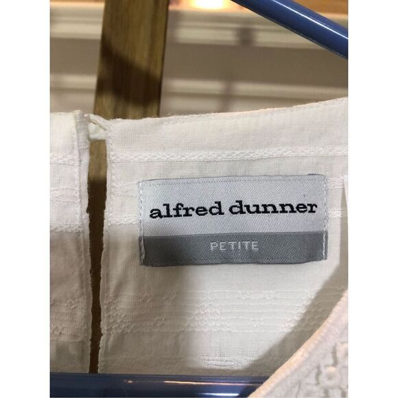 Alfred Dunner Women’s White With Rhinestones 3/4 Sleeve Blouse Size Petite 12 - Picture 5 of 7